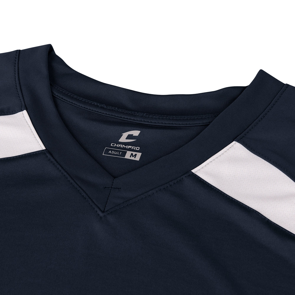 Check Baseball Jersey - Navy White - Youth - Extra-Large