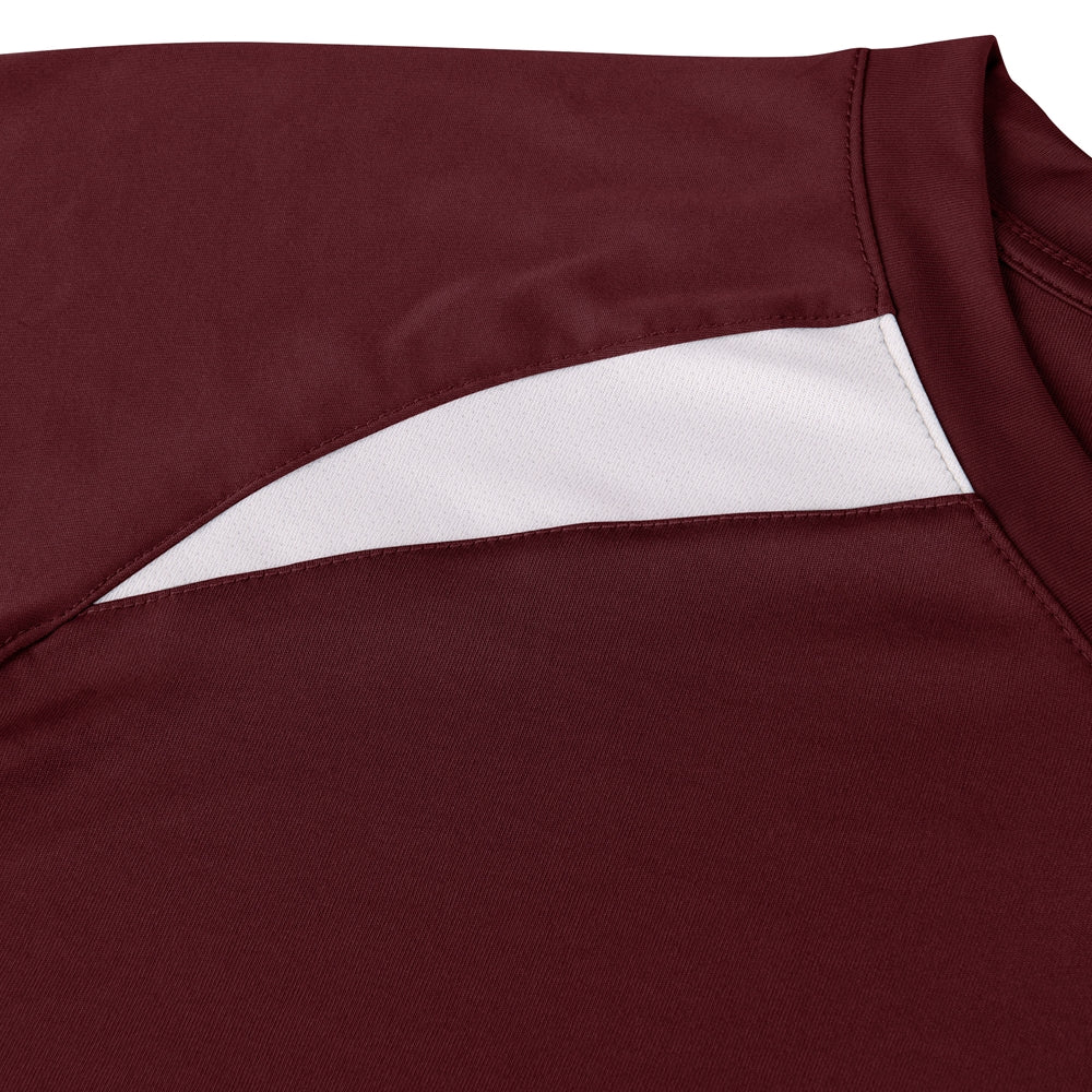 Check Baseball Jersey - Maroon White - Youth - Extra-Large