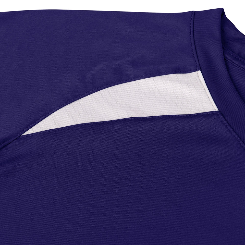 Check Baseball Jersey - Purple White - Youth - Extra-Large