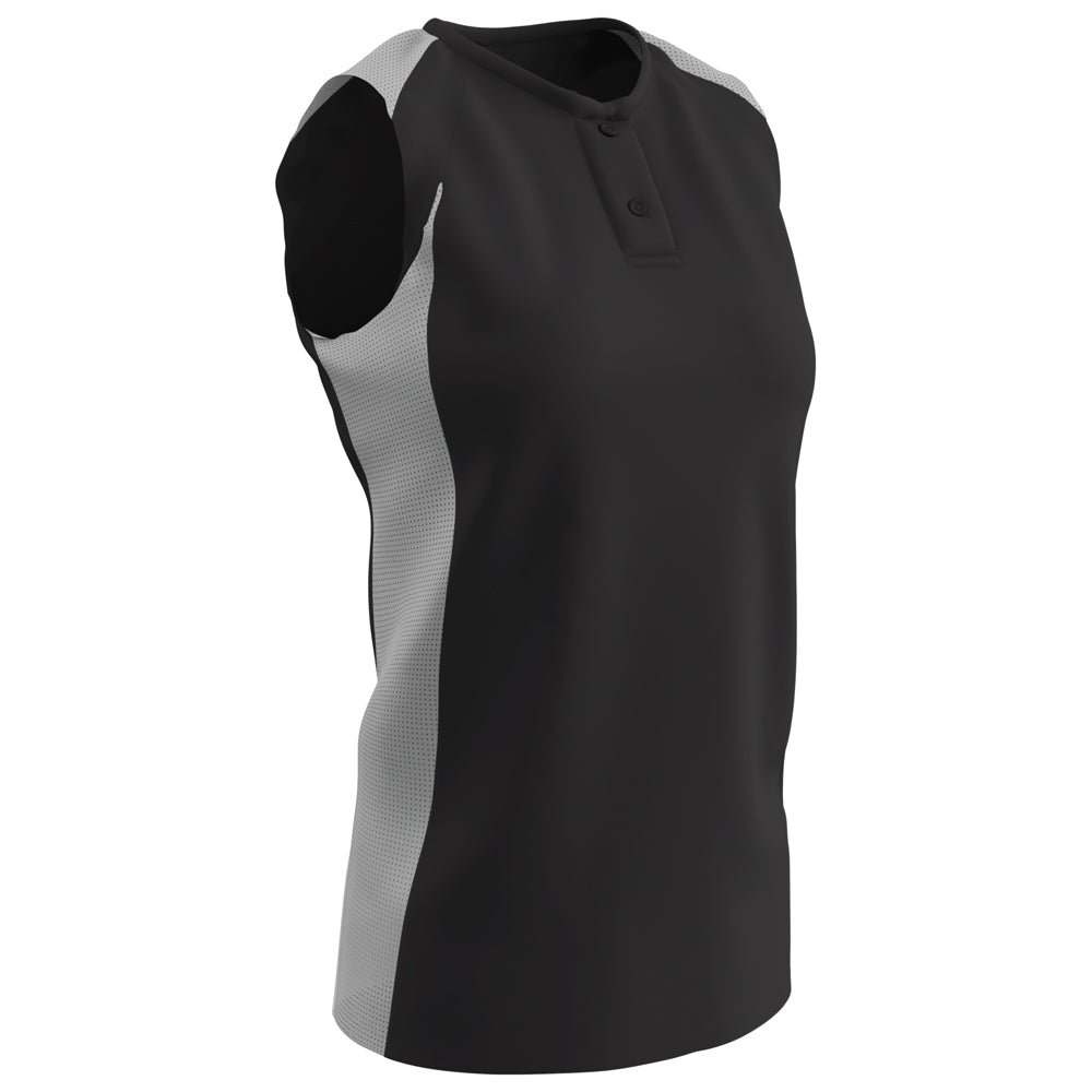 Diamond Active Ladies Jersey - Black White - Youth - Small