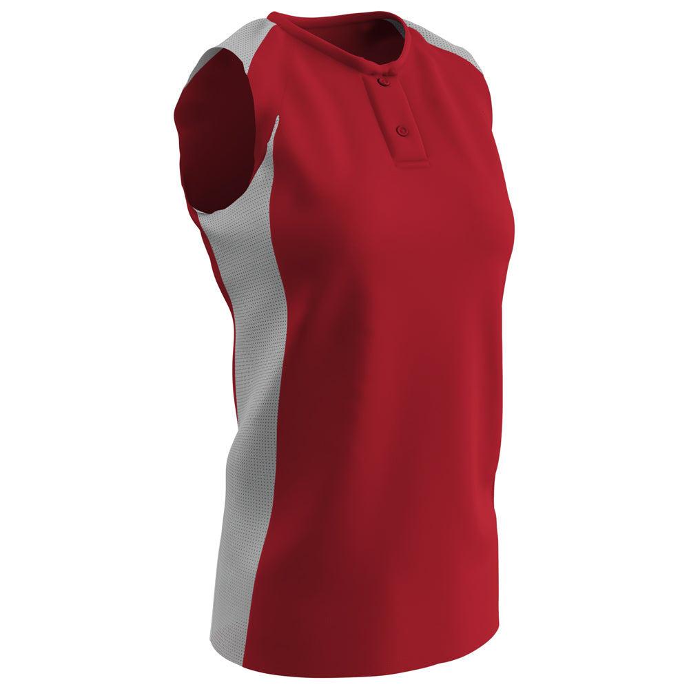 Diamond Active Ladies Jersey - Scarlet White - Womens - XXLarge