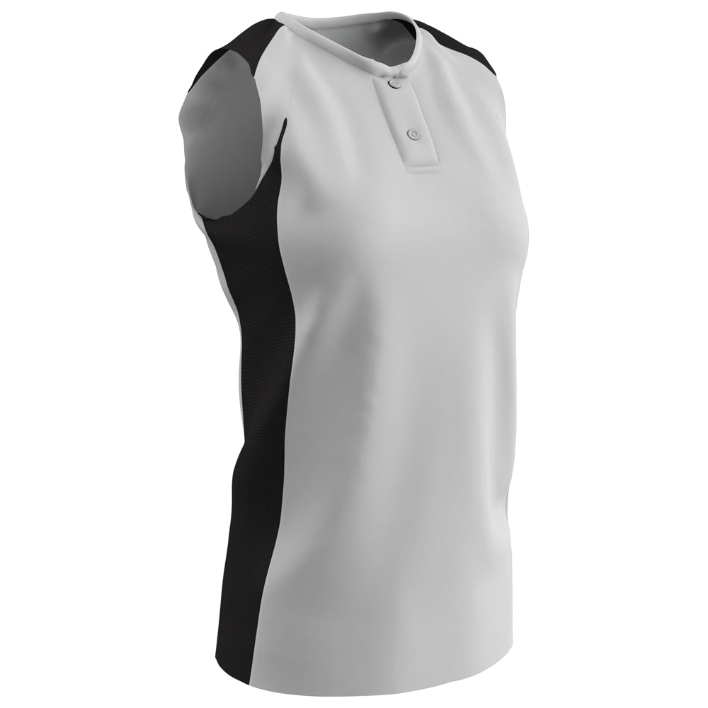 Diamond Active Ladies Jersey - White Black - Youth - Small
