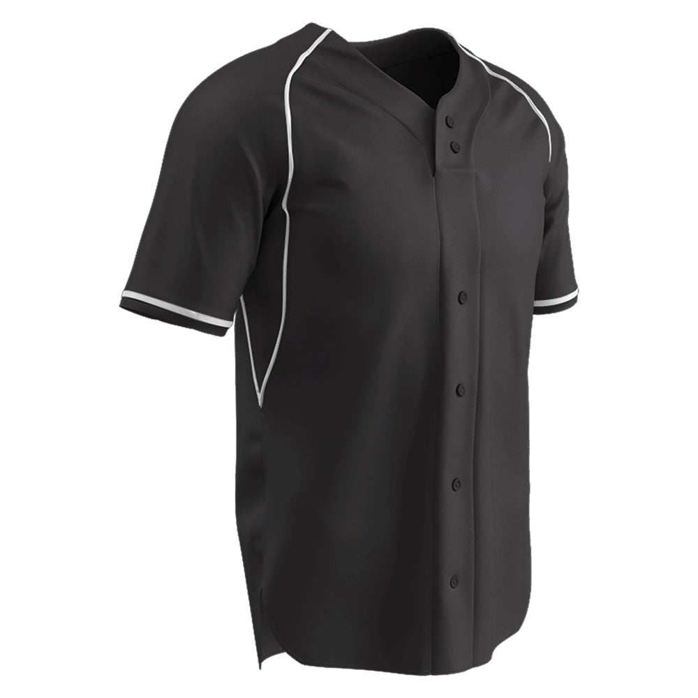 CYCLE DRI-GEAR 2 Button Faux Jersey - Black White - Youth - Small
