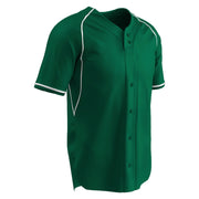 CYCLE DRI-GEAR 2 Button Faux Jersey - Forest Green White - Youth - Medium