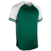 Show V-Neck Jersey - Forest Green White White - Adult - Medium