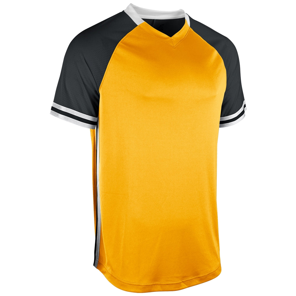 Show V-Neck Jersey - Gold Black White - Adult - Large