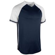Show V-Neck Jersey - Navy White White - Adult - Large