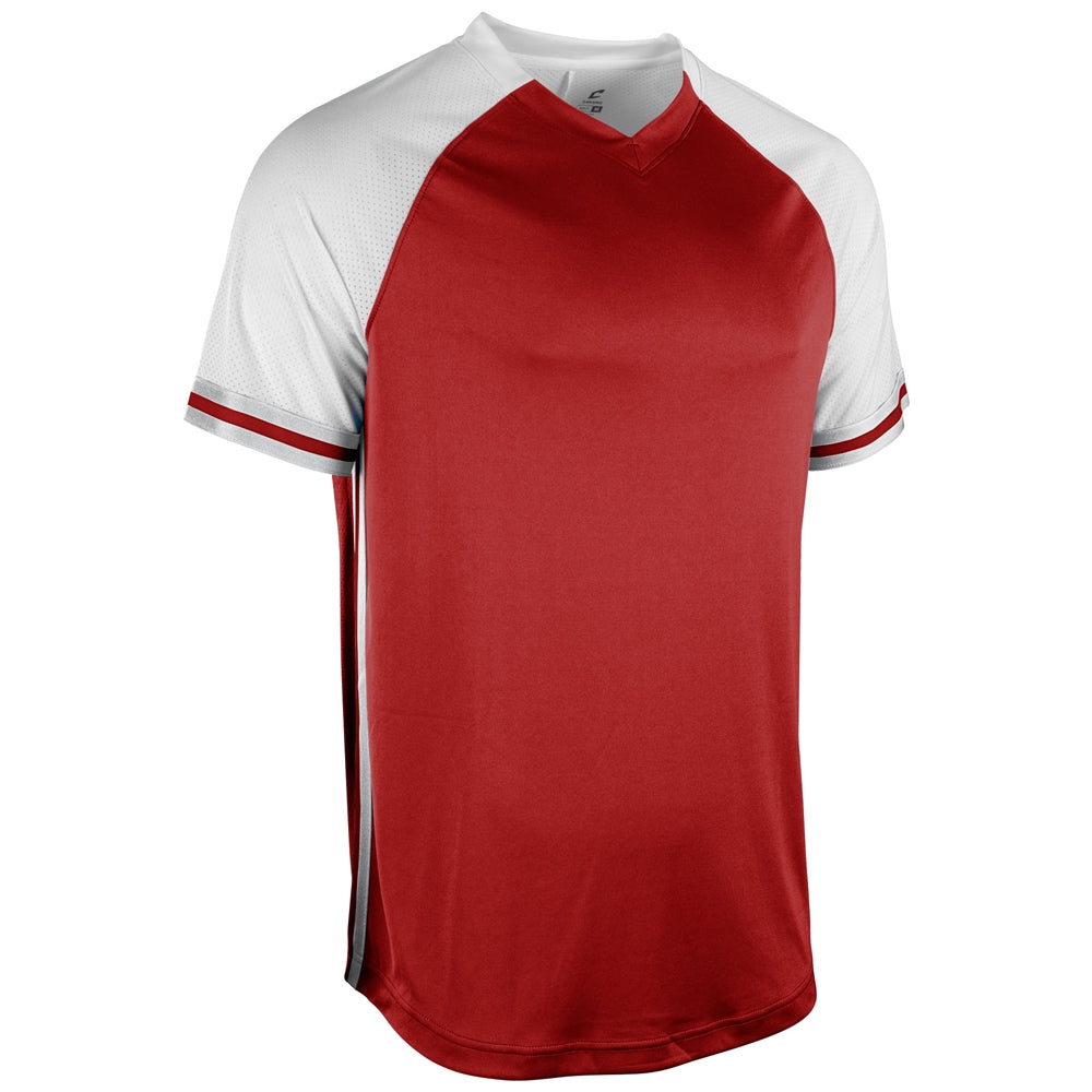 Show V-Neck Jersey - Scarlet White White - Adult - XXLarge