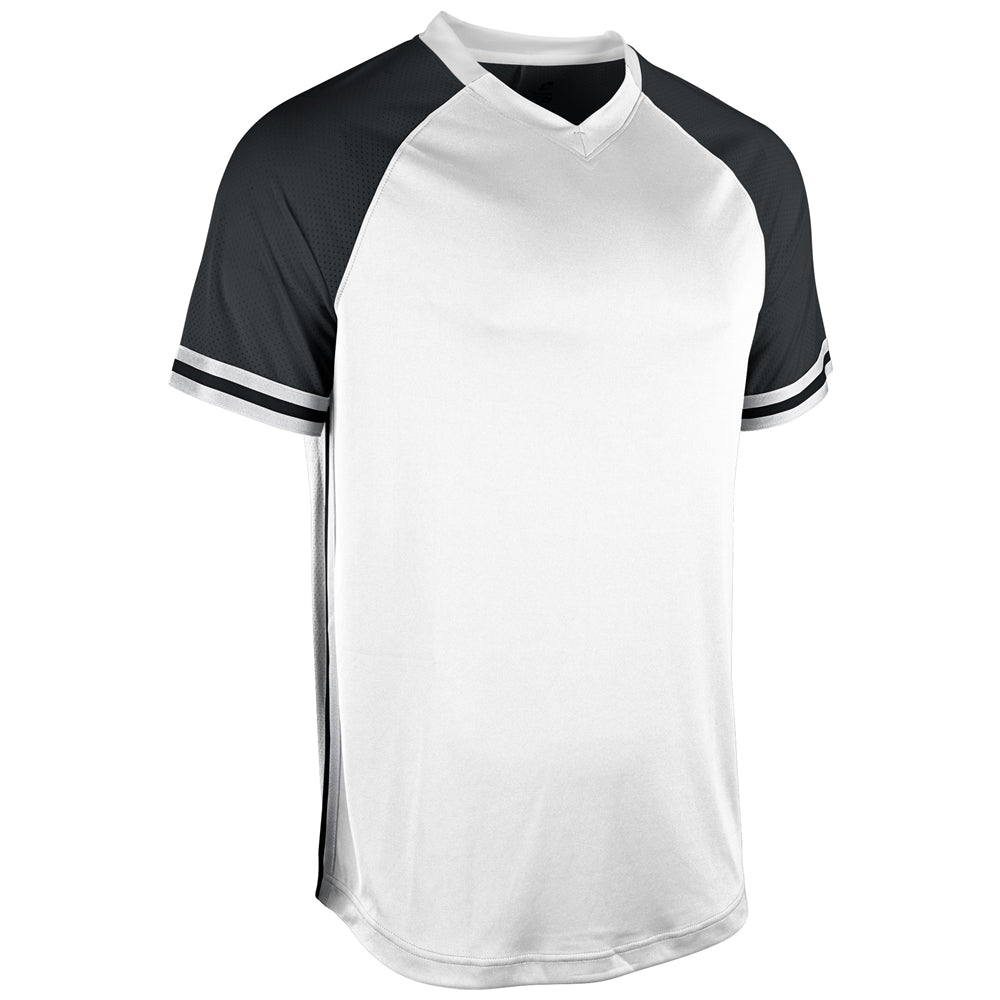 Show V-Neck Jersey - White Black Black - Adult - Small