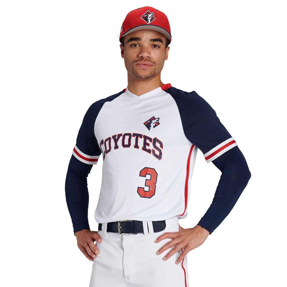 Show V-Neck Jersey - Scarlet, White, White - Youth - Small