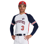 Show V-Neck Jersey - Black Black White - Adult - Extra-Large