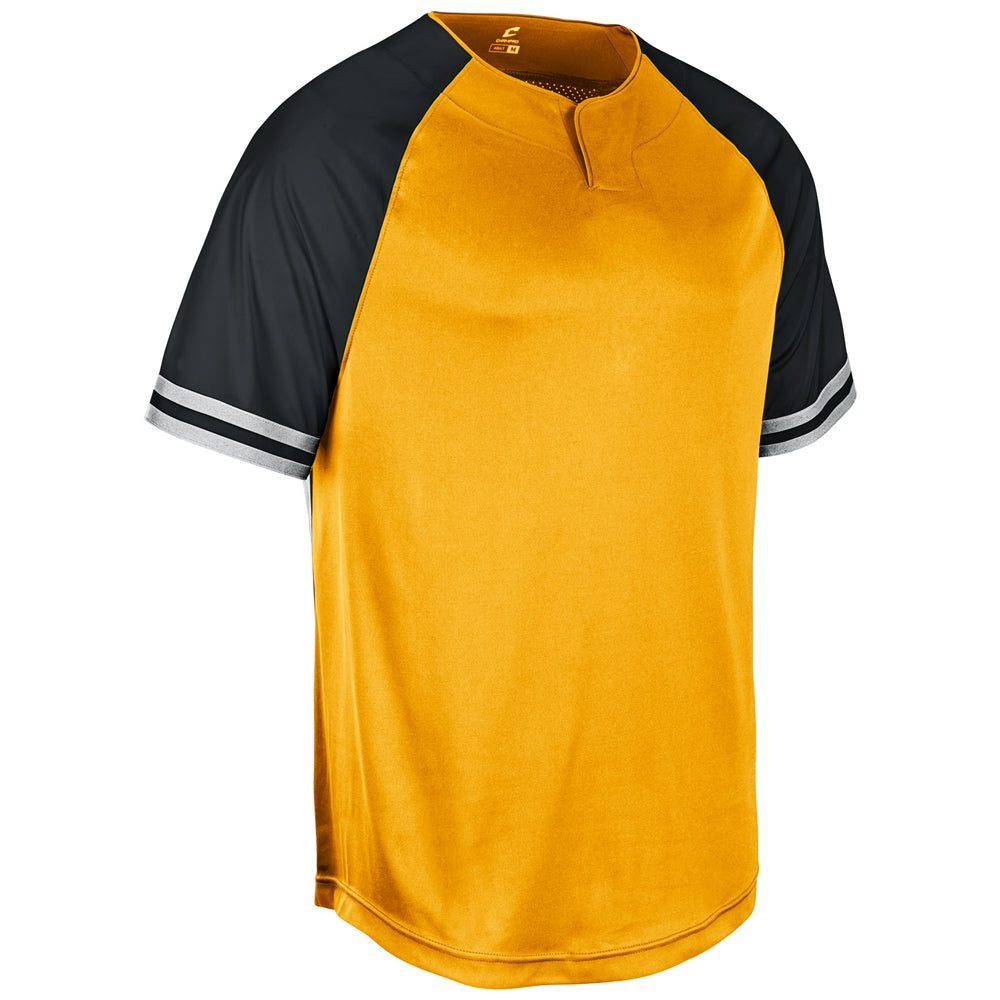 Show 2-Button Jersey - Gold Black Gold - Adult - Medium