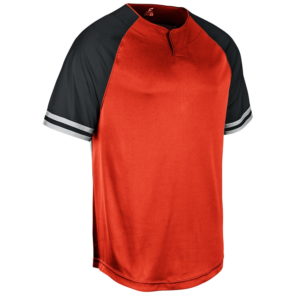 Show 2-Button Jersey - Orange Black Orange - Adult - Large