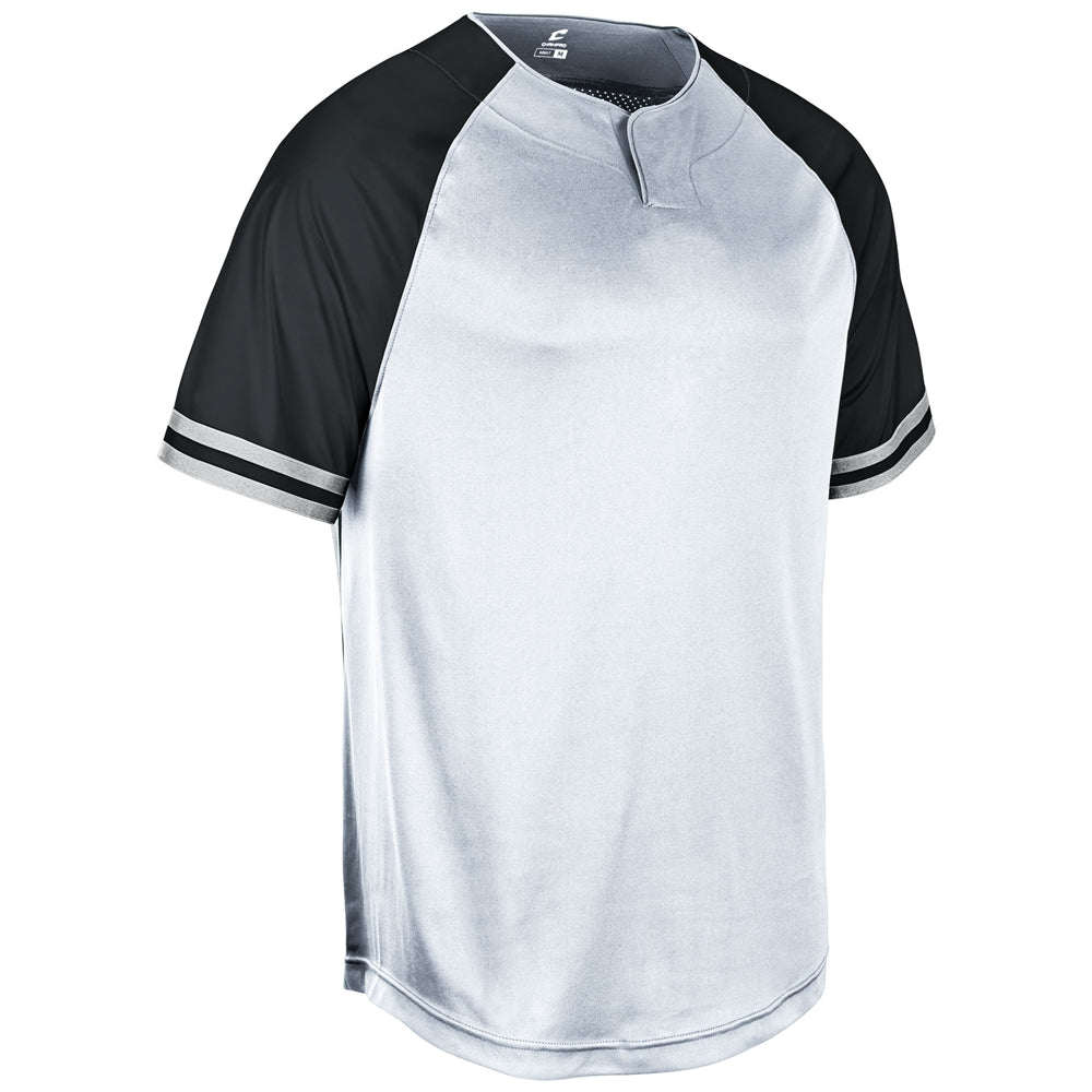 Show 2-Button Jersey - White Black White - Adult - Extra-Large