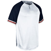 Show 2-Button Jersey - White Navy Scarlet - Adult - Small