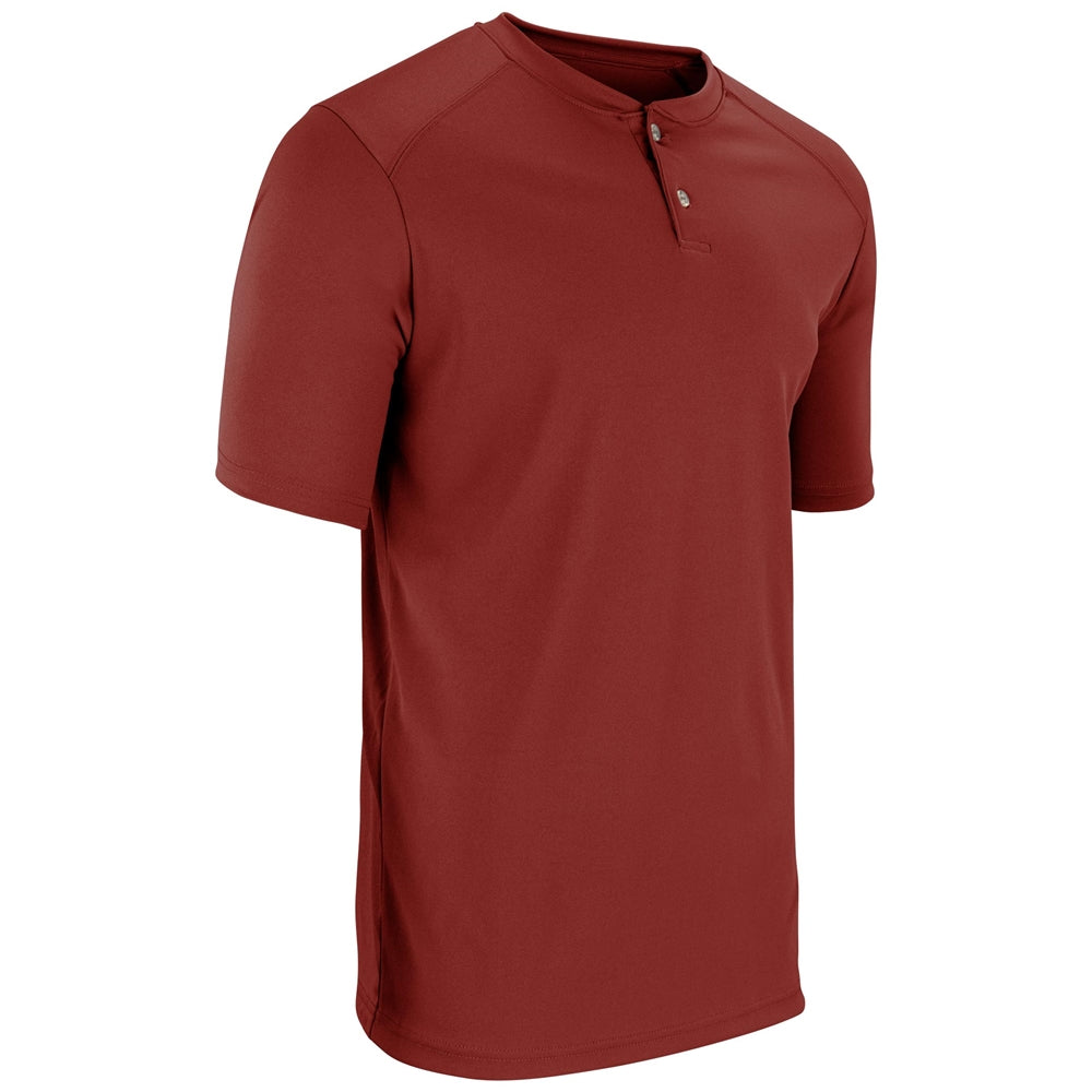 DRI-GEAR Two Button Jersey - Cardinal - Adult - Small