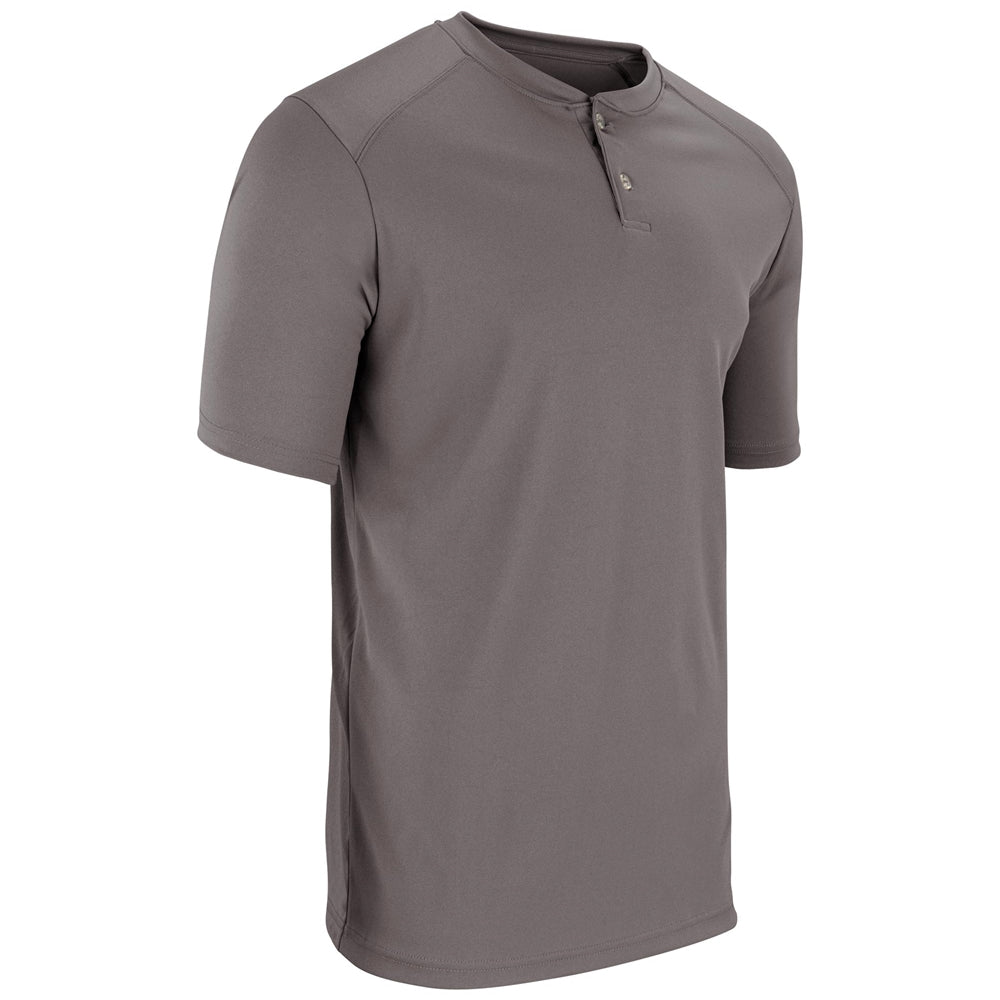 DRI-GEAR Two Button Jersey - Charcoal - Adult - Medium