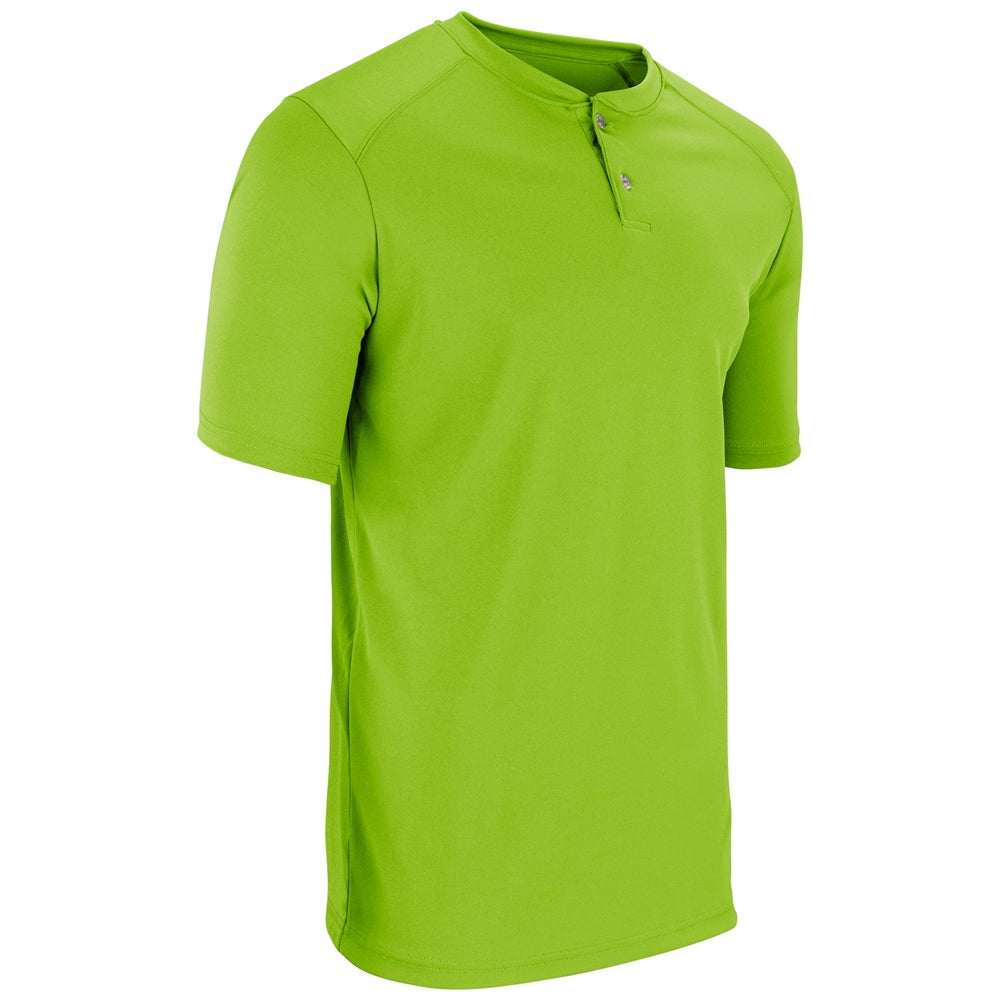 DRI-GEAR Two Button Jersey - Neon Green - Adult - Medium