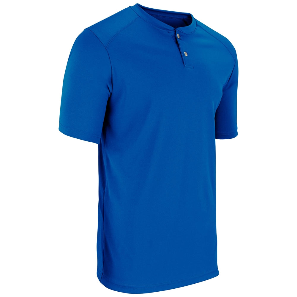 DRI-GEAR Two Button Jersey - Royal - Adult - Small