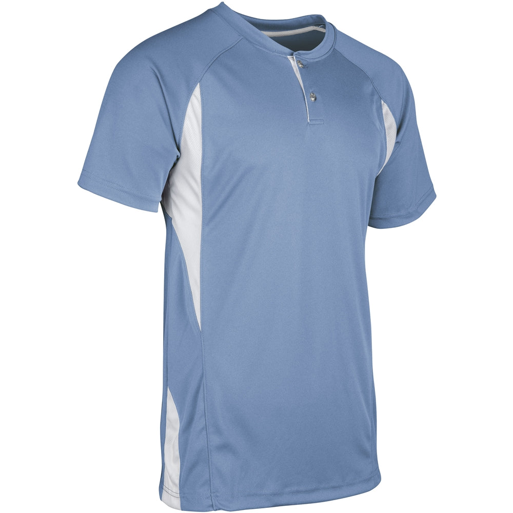 Wild Card Baseball Jersey - Light Blue White - Adult - Small