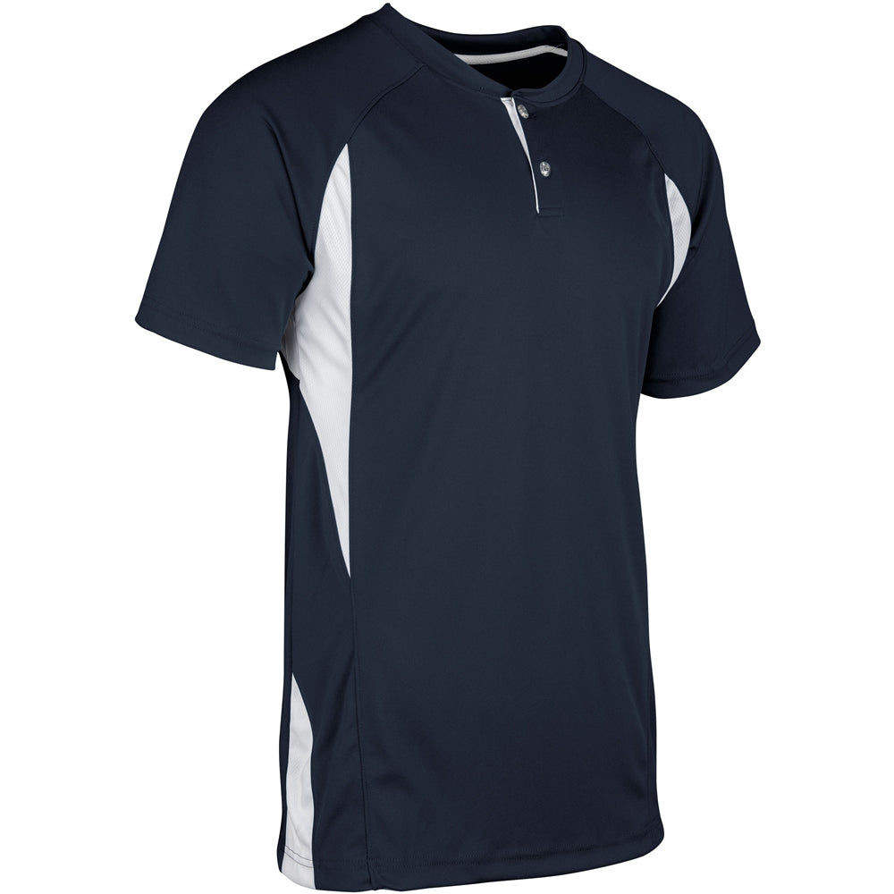 Wild Card Baseball Jersey - Navy White - Adult - Medium