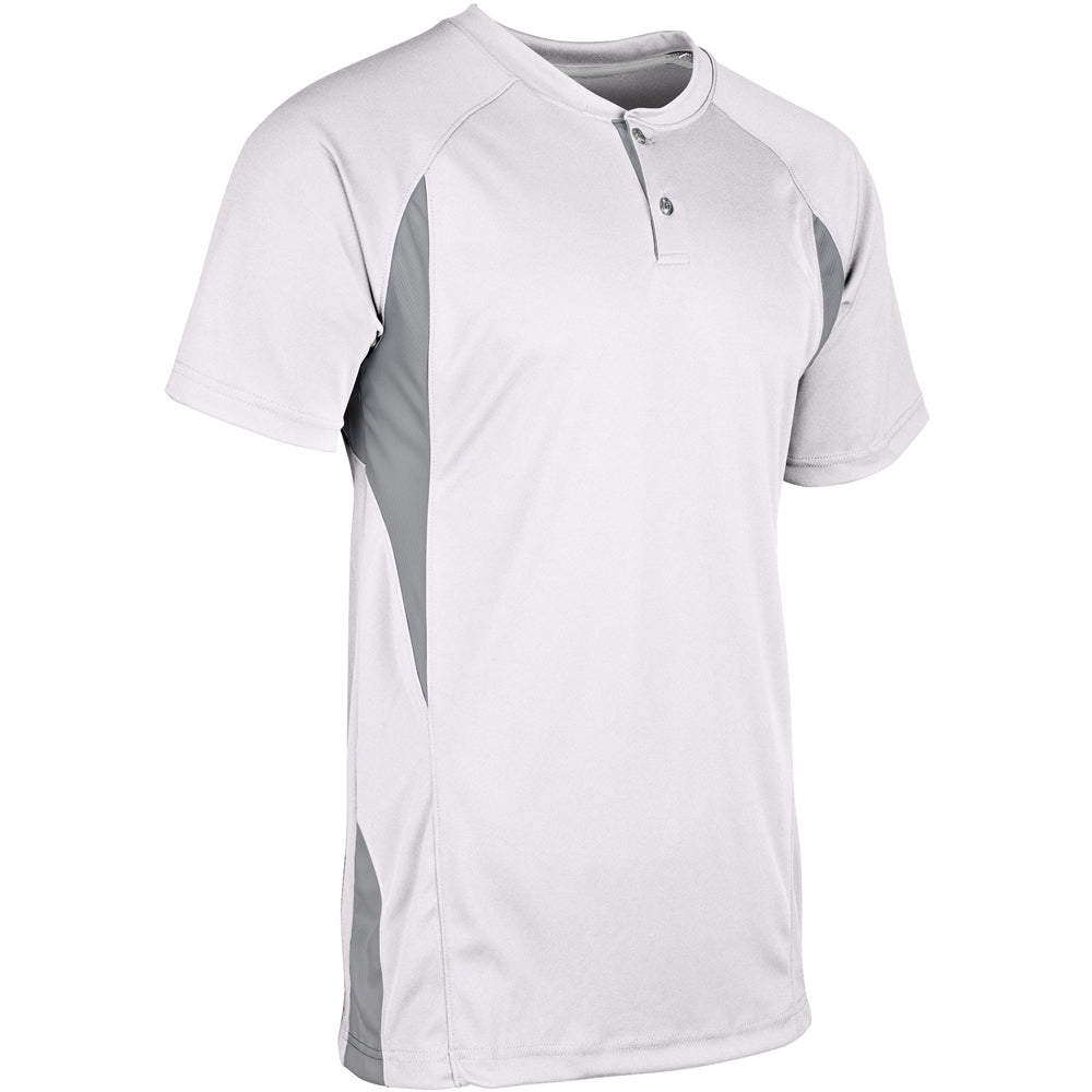 Wild Card Baseball Jersey - White Grey - Youth - Large