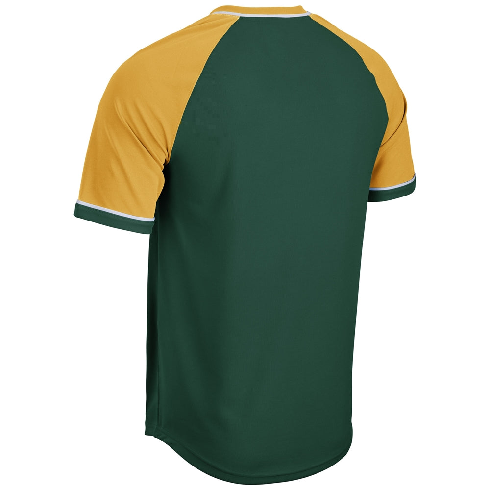 Square Up V-Neck Jersey - Forest Green Gold White - Youth - Extra-Large