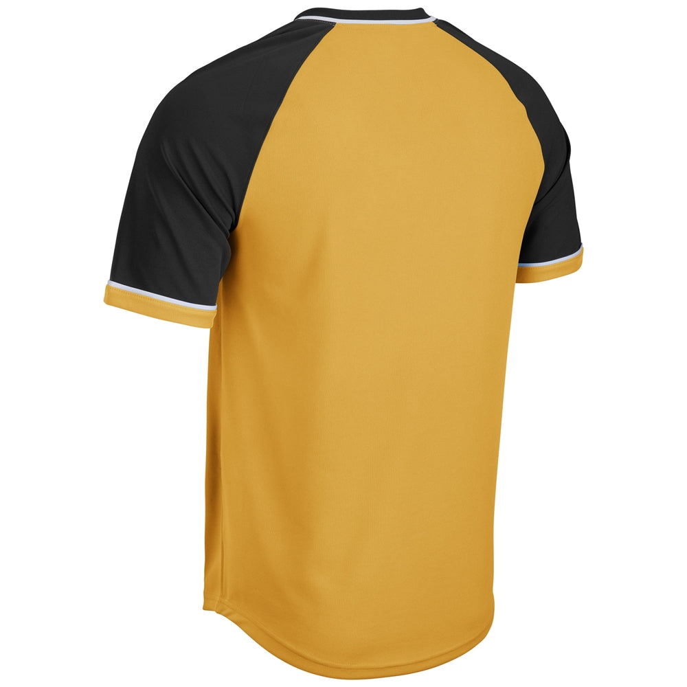 Square Up V-Neck Jersey - Gold Black White - Adult - Large