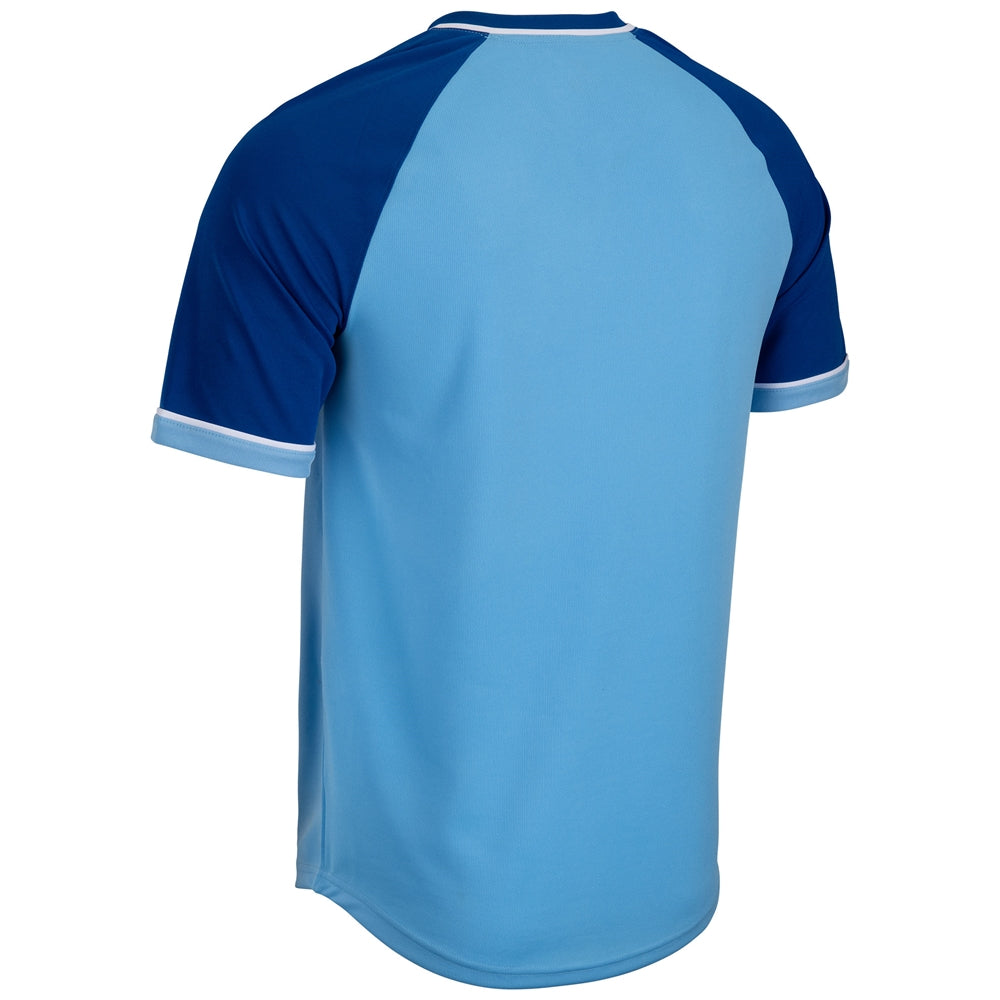 Square Up V-Neck Jersey - Light Blue Royal White - Adult - Medium