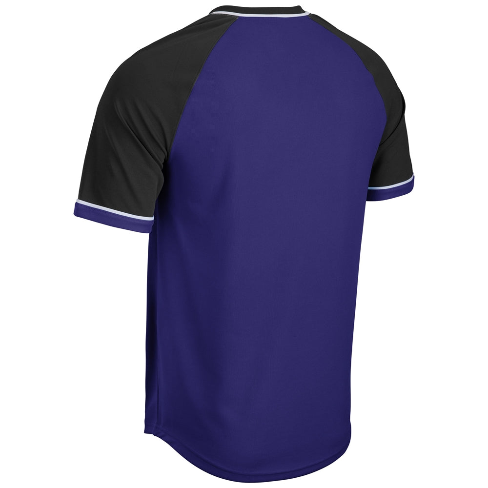 Square Up V-Neck Jersey - Purple Black White - Youth - Extra-Small