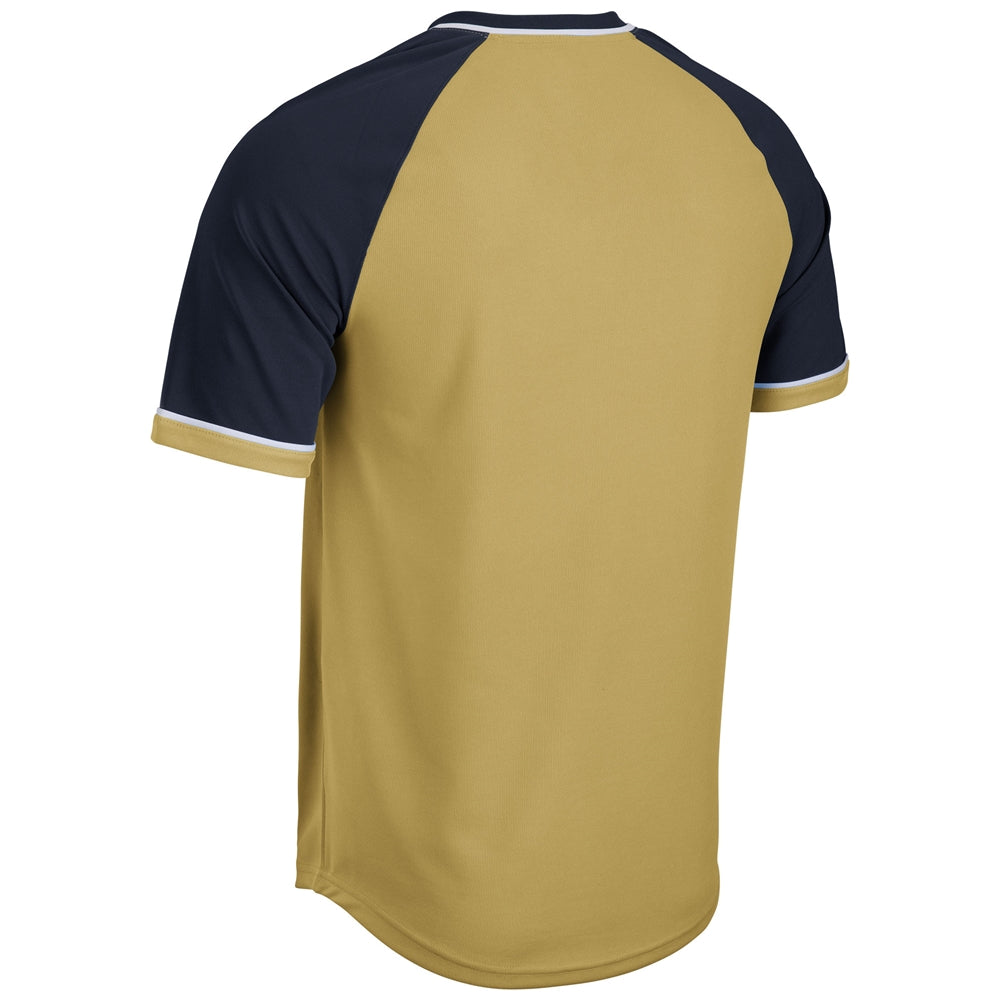 Square Up V-Neck Jersey - Vegas Gold Navy White - Adult - Extra-Large