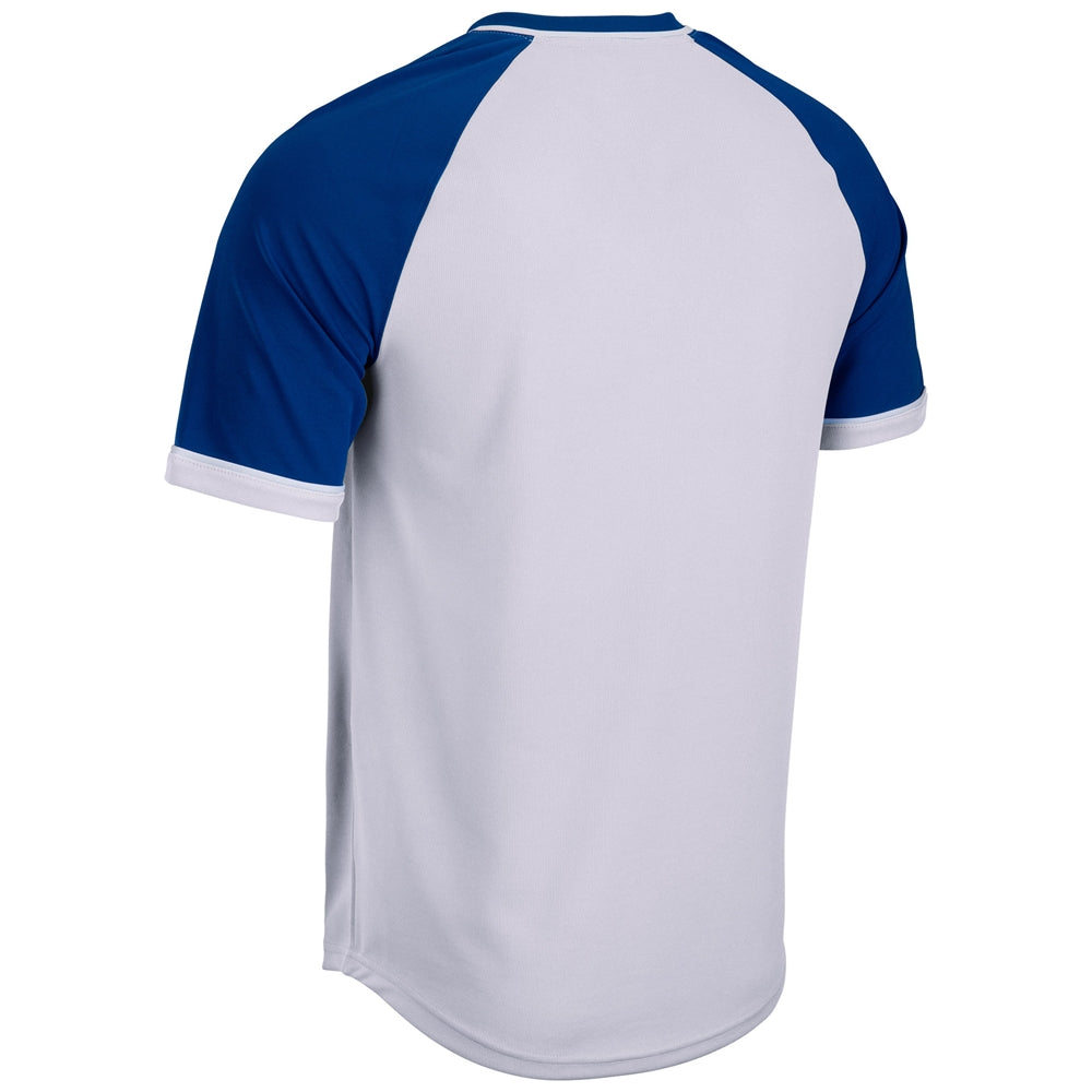 Square Up V-Neck Jersey - White Royal White - Youth - Small