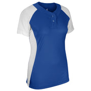Infinite 2-Button SS Jersey - Royal White - Womens - 3XL