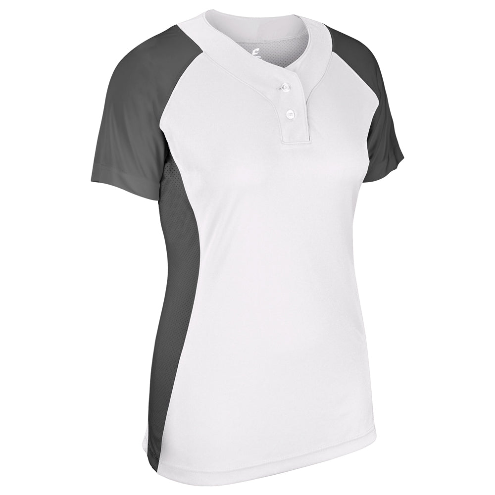 Infinite 2-Button SS Jersey - White Graphite - Womens - Medium
