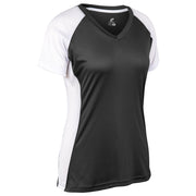 Infinite V-Neck SS Jersey - Black White - Womens - Extra-Large
