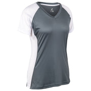 Infinite V-Neck SS Jersey - Graphite White - Girls - Small