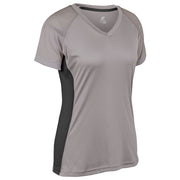 Infinite V-Neck SS Jersey - Grey Black - Womens - XXLarge