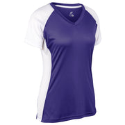 Infinite V-Neck SS Jersey - Purple White - Womens - 3XL