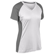 Infinite V-Neck SS Jersey - White Graphite - Womens - Extra-Large
