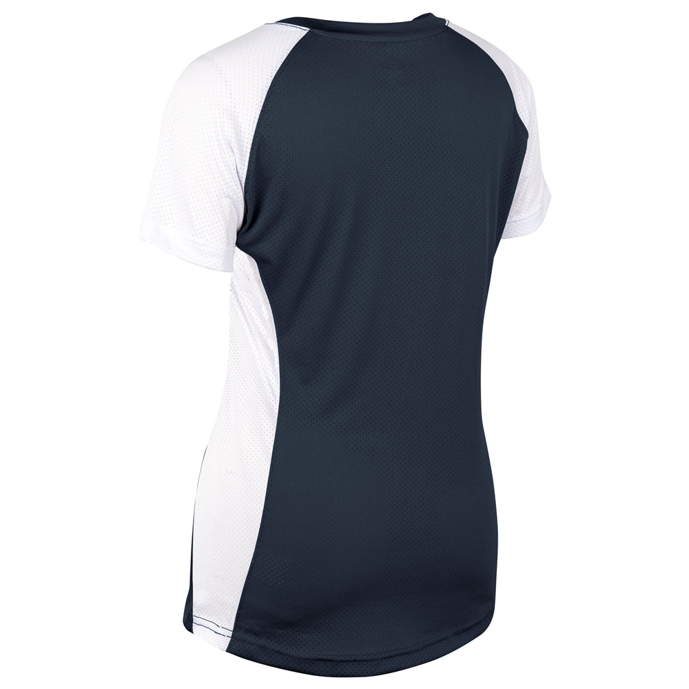 Infinite V-Neck SS Jersey - Navy White - Womens - 3XL