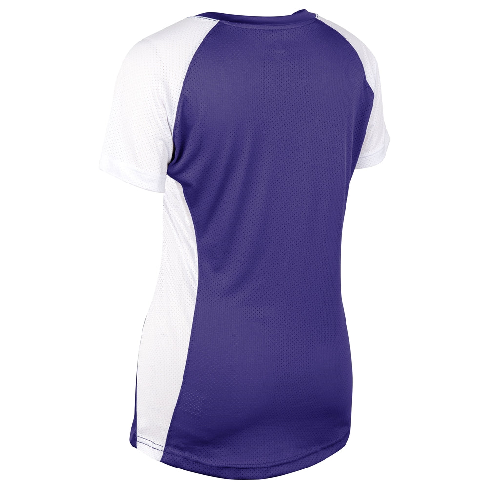 Infinite V-Neck SS Jersey - Purple White - Womens - 3XL