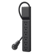 Belkin - 6 Outlet Surge Protector with 6ft Power Cord 600 Joules 3 Pack Model BSE600-06BLK-3P - Black
