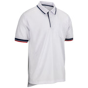 Umpire Polo - White Navy Scarlet - Adult - Extra-Large
