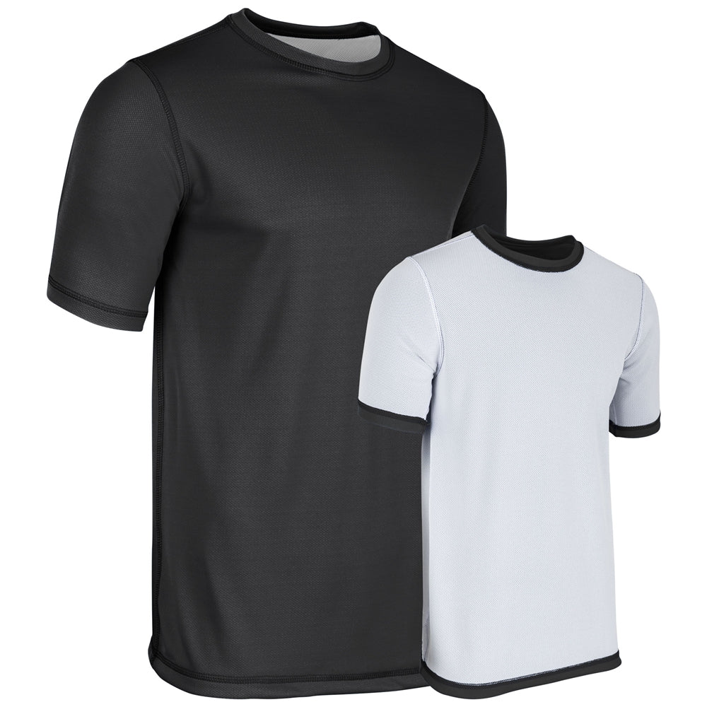 REVTEE Reversible Tee - Black White - Youth - Medium