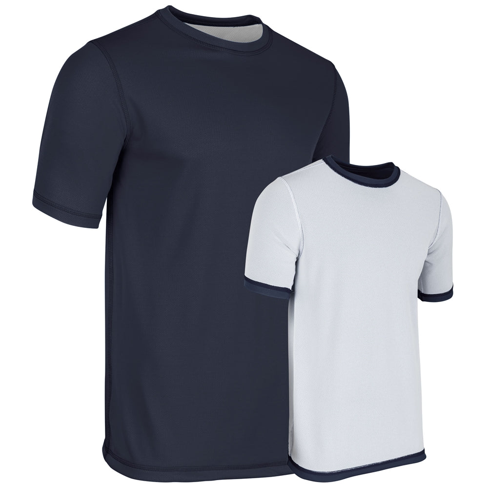 REVTEE Reversible Tee - Navy White - Adult - Small
