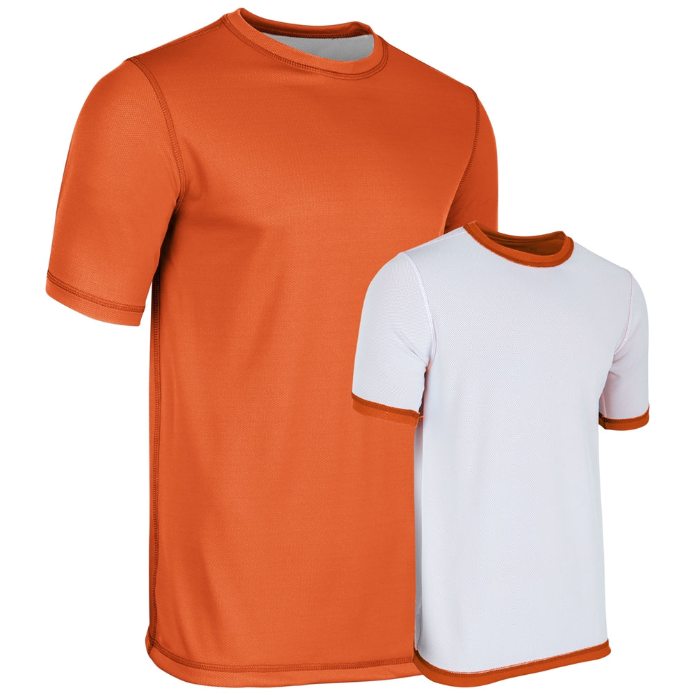 REVTEE Reversible Tee - Orange White - Adult - Small