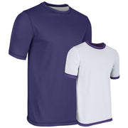 REVTEE Reversible Tee - Purple White - Adult - Large