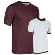 REVTEE Reversible Tee - Forest Green White - Youth - Large