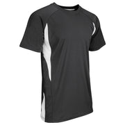 Crew Neck Baseball Jersey - Black White - Youth - Small