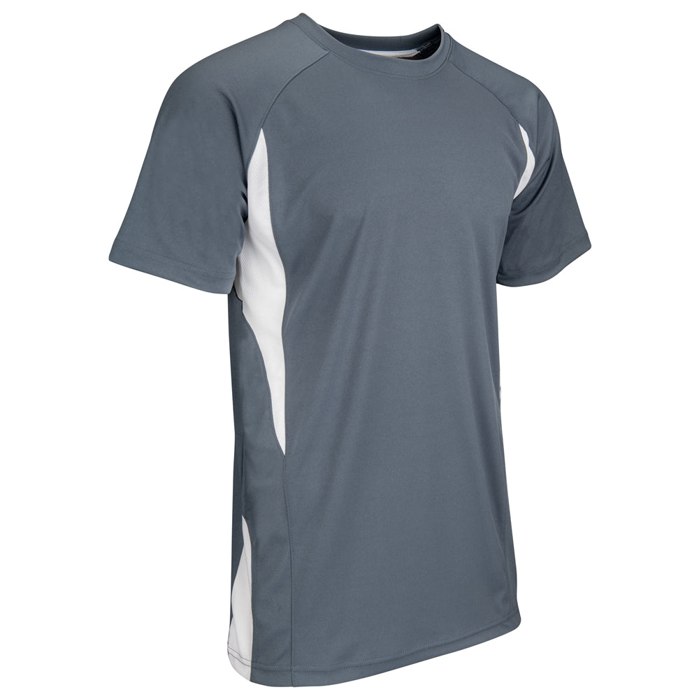 Crew Neck Baseball Jersey - Graphite White - Youth - Extra-Large